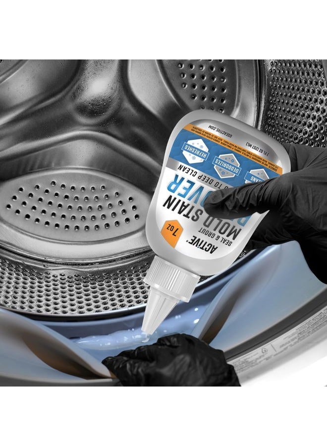 Active جل مزيل بقع العفن - منظف قوي للبقع لآلة الغسيل الأمامية، جص الحمام، الدش، السد - حل تنظيف الغسالة الأمامية - 7 أونصة سائلة - Image 5