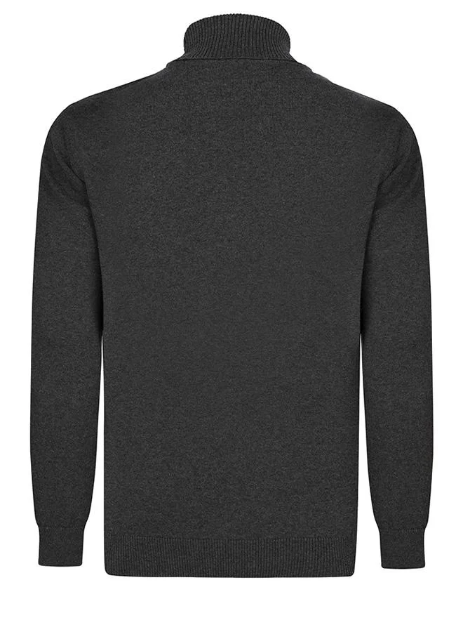 FELIX HARDY Anthracite Turtleneck Pullover for Men | Best Price UAE