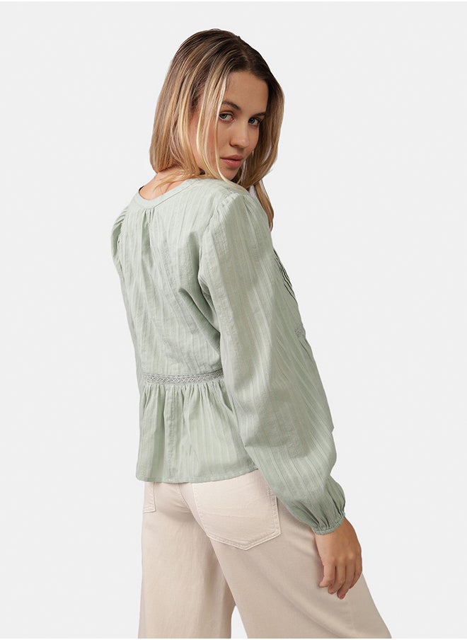 American Eagle Babydoll Balloon Sleeve Blouse  - Image 2
