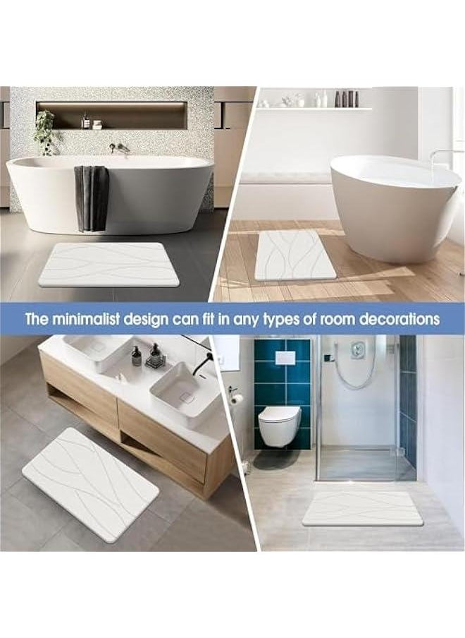 HOOKOR Stone Bath Mat for Bathroom,Diatomite Bath Stone Mat Super Absorbent Quick Drying，Non-Slip Stone Bath Mat for Bathroom Shower, Super Absorbent Shower Sone Mat (02 Light Grey)  - Image 5