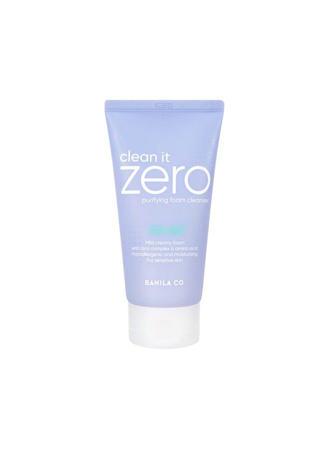 BANILA CO Clean It Zero Purifying Foam Cleanser Foaming K Beauty Face Wash Sensitive Skin Relief With Cica Removes Make Up No Sulfates Or Parabens - Image 2