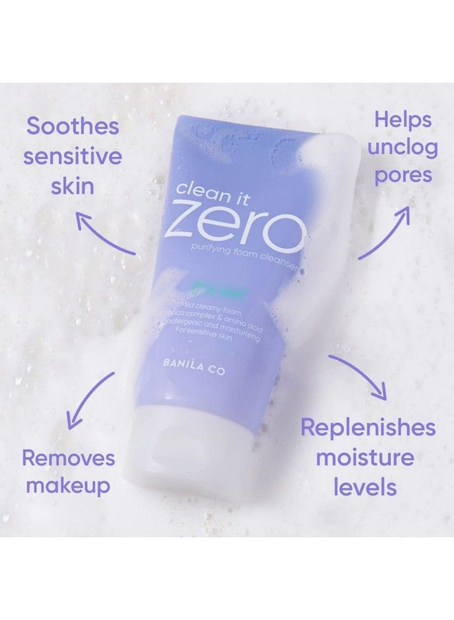 BANILA CO Clean It Zero Purifying Foam Cleanser Foaming K Beauty Face Wash Sensitive Skin Relief With Cica Removes Make Up No Sulfates Or Parabens - Image 3