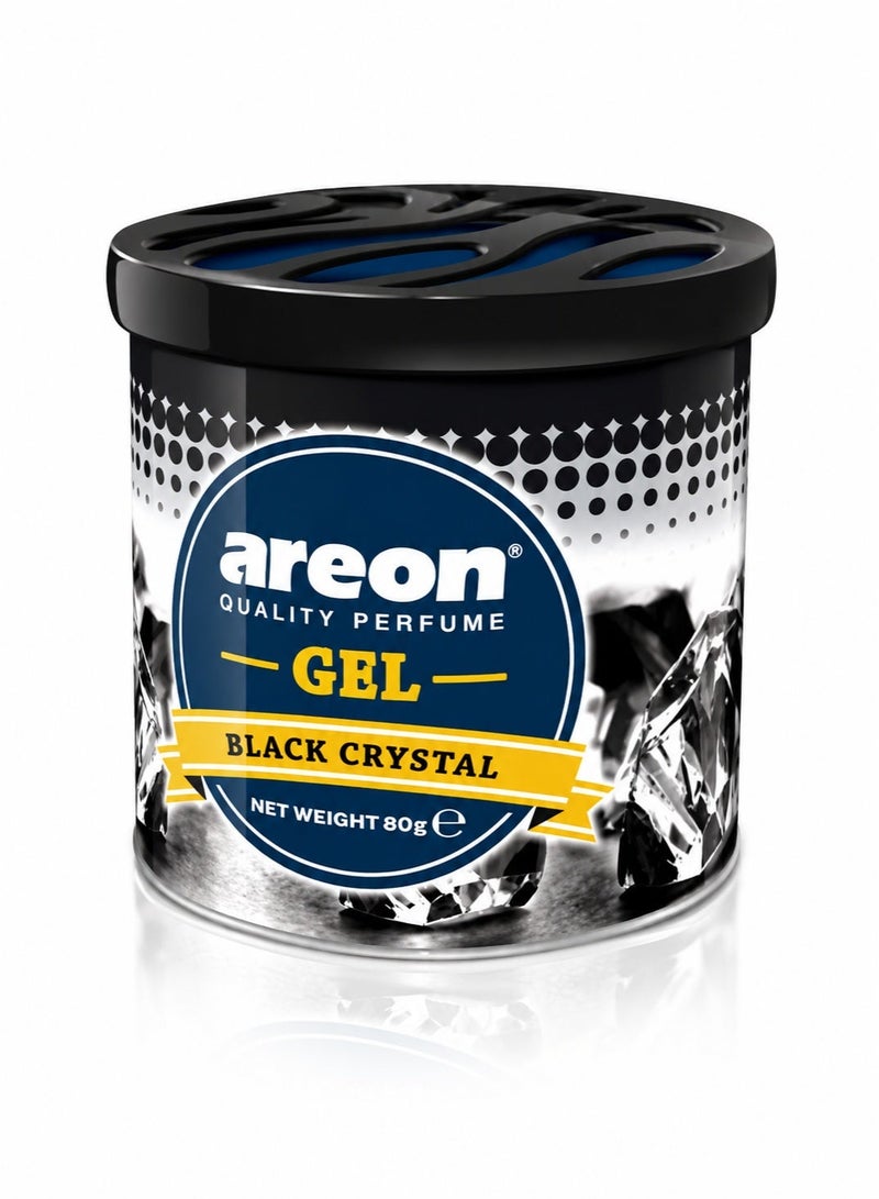 Areon Gel Air Freshener Black Crystal 80g Car Air Freshener Can, Long Lasting Gel Fragrance, Car Interior Odor Eliminator, Air Freshener for Car Home Office Bathroom Wardrobe, Spill Free Gel, Premium Scent, Deodorizer Freshener - Image 2