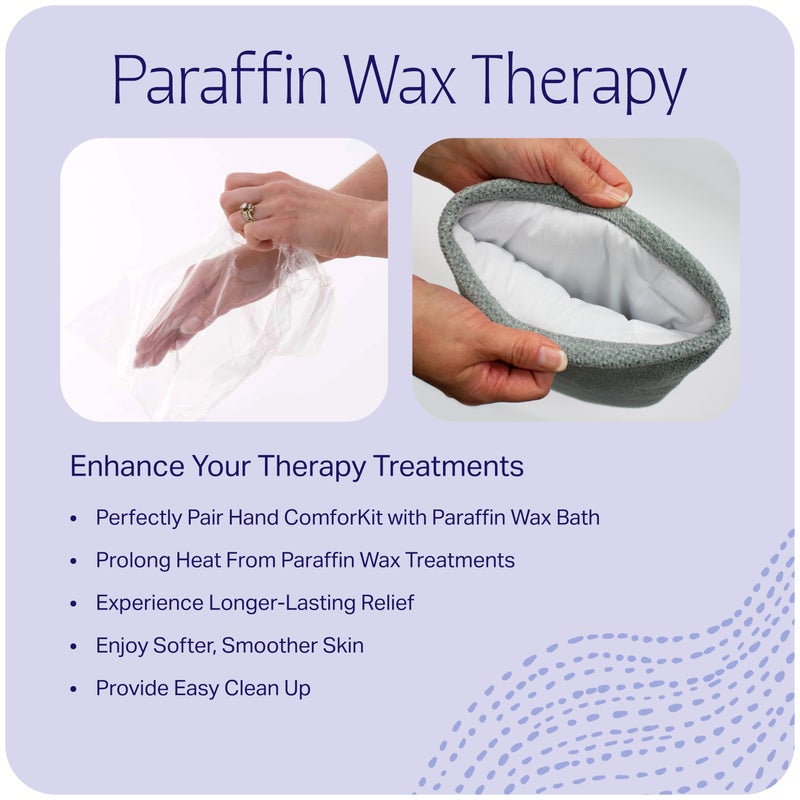 therabath مجموعة Therabath Hand ComforKit لحمام الشمع البارافين، علاج التهاب المفاصل والبشرة، تشمل 2 قفازات معزولة، 100 بطانة، 4 أوقيات من رذاذ ما قبل العلاج وكريم ترطيب مكثف، للاستخدام المنزلي والسبا، صنع في الولايات المتحدة - Image 4