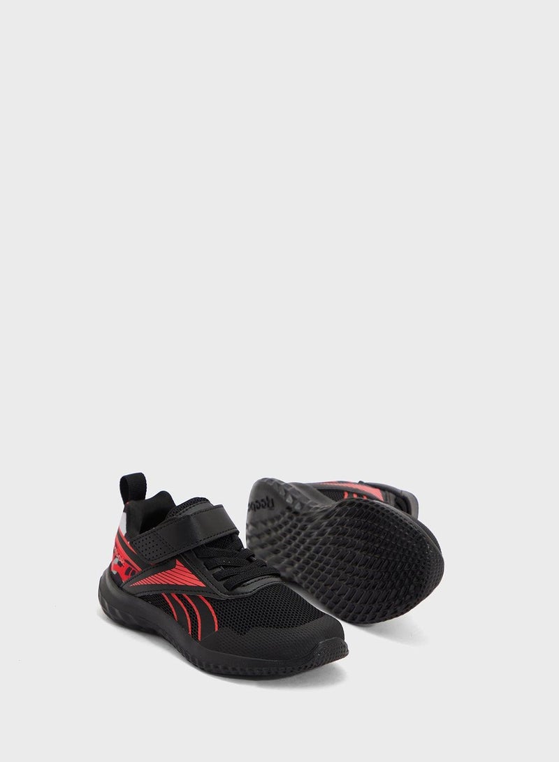 Reebok حذاء أطفال راش رنر 5 بأربطة مرنة وحزام علوي - Image 3