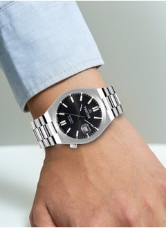 Tristar NJ Series Men's Automatic Watch Black Index Dial Stainless Steel Bracelet Wrist Watch for Men  - Image 3