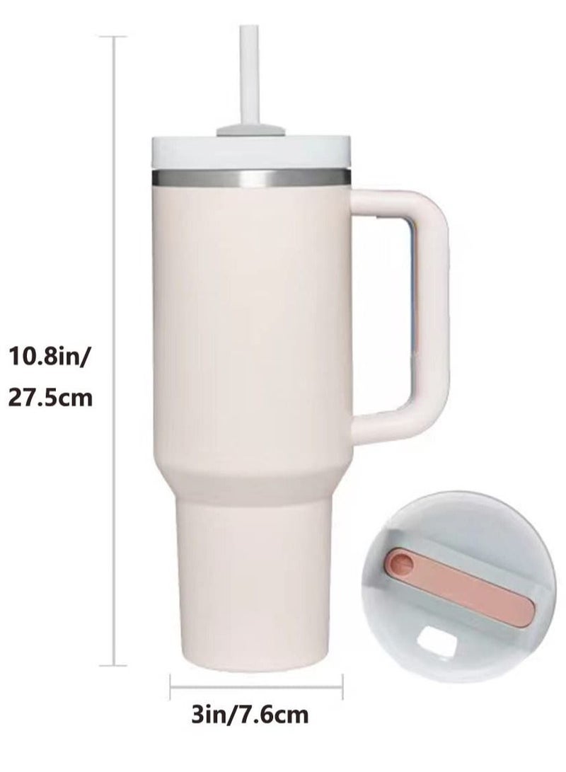كابتن تيك 40oz Insulated Mug with Handle and Straw Lid Reusable Vacuum Mug Leak Proof Lid - Image 2