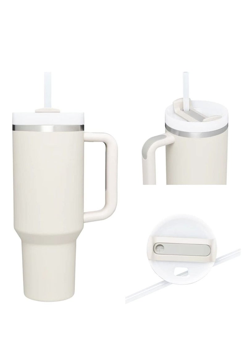 كابتن تيك 40oz Insulated Mug with Handle and Straw Lid Reusable Vacuum Mug Leak Proof Lid - Image 3