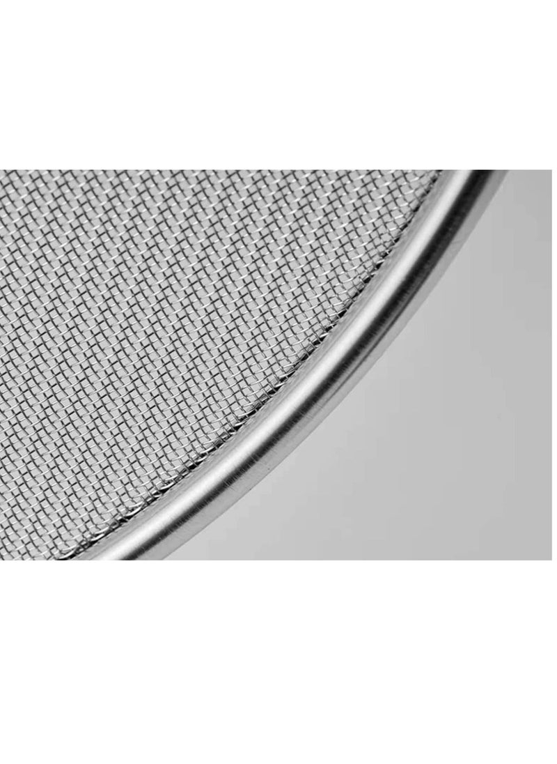 Excefore - Grease Splatter Screen for Frying Pan, Splatter Guard with Silicone Handle, Stops 99% Hot Oil Splash, Stainless Steel Fine Mesh Oil Shield with Resting Feet and Keeps Kitchen Clean - Image 1