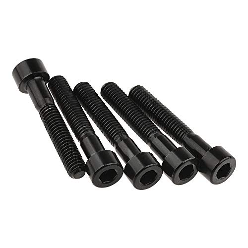 Wanyifa Titanium Ti M6x35mm Black Bolts Allen Head for Bicycle Headset Screws Pack of 5 (Black) - Image 3
