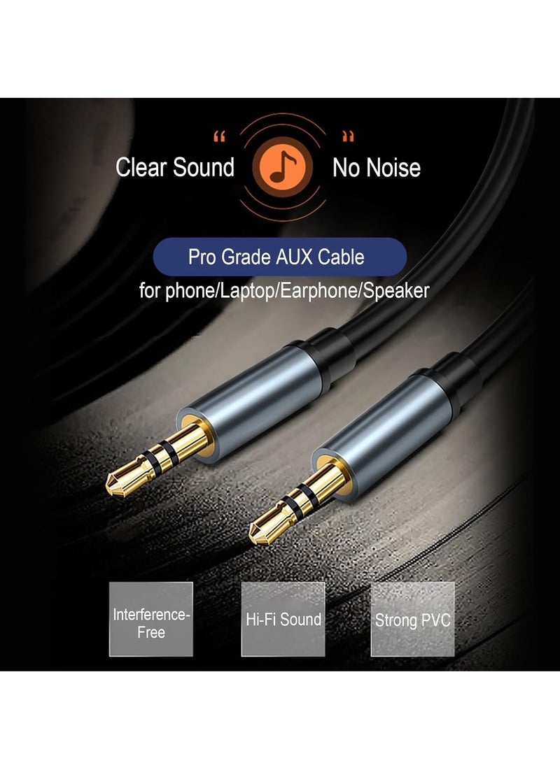ProOne ProOne 3.5mm Audio Cable Aux Cable 1M Braided Male to Male Stereo Auxiliary Aux Jack Compatible for iPhone, iPad, Samsung Smartphones, Tablets Car Home Stereos, Beats Bose Sony Speaker  - Image 4
