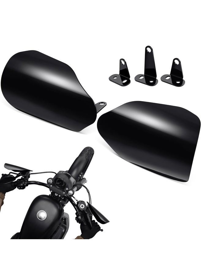 Benlari Stainless Steel Handguards, Larger Hand Guards Fit for Harley Sportster Touring Street Glide Road King Electra Glide 2007-2023, Upgrade Bracket Fit for Hydraulic Clutch & Cable Clutch Style - Image 1