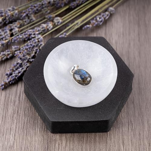 Wish Well Selenite Bowl for Charging Crystals 2.25" Mini Bowl Ideal for Cleansing & Healing Stones - Protection Crystals - Mined & Crafted in Morocco Spiritual Gift & Decor - Image 5