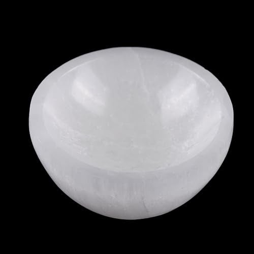 Wish Well Selenite Bowl for Charging Crystals 2.25" Mini Bowl Ideal for Cleansing & Healing Stones - Protection Crystals - Mined & Crafted in Morocco Spiritual Gift & Decor - Image 1