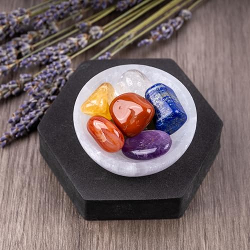 Wish Well Selenite Bowl for Charging Crystals 2.25" Mini Bowl Ideal for Cleansing & Healing Stones - Protection Crystals - Mined & Crafted in Morocco Spiritual Gift & Decor - Image 4