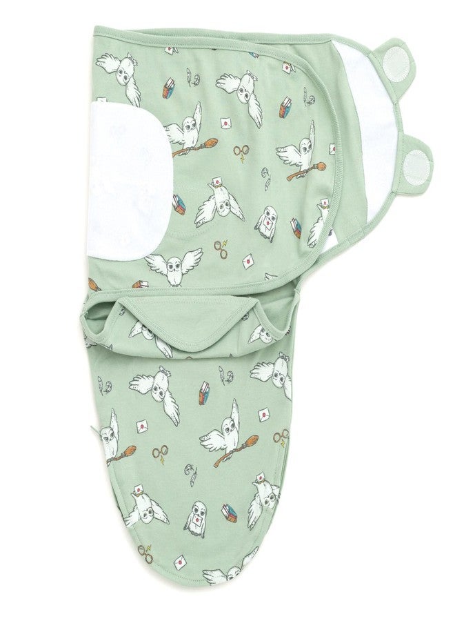 Harry Potter Hedwig Owl Newborn Baby Boys 3 Pack Swaddle Sacks Green/Maroon White 0-3 Months - Image 5