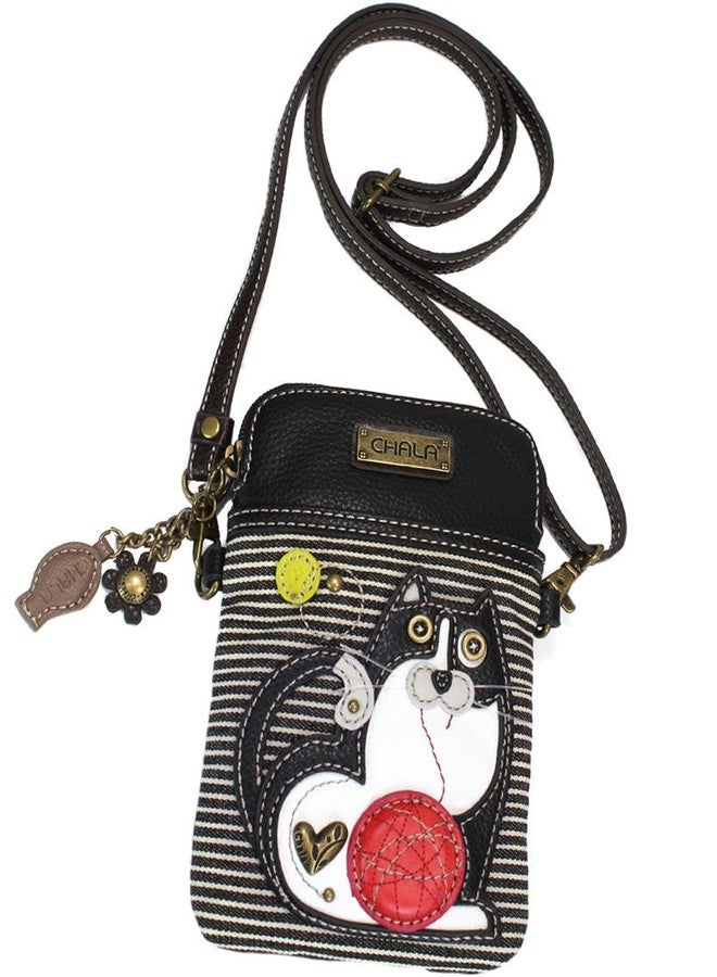 CHALA Cellphone Crossbody Handbag - Convertable Strap, Cat Lovers Gift (Black Stripe) - Image 2