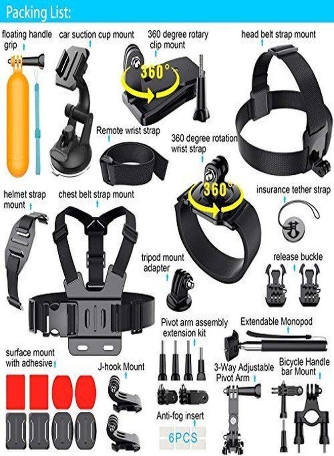 ADOFYS 42 in 1 Action Camera Accessories Kit Compatible for GoPro, Sony Action Cam, Nikon, Garmin, Ricoh Action Cam, SJCAM, iPhone and Android | Epic Photo Shooting - Image 3