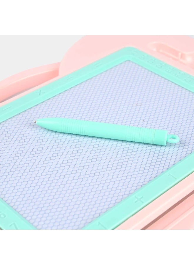 Donia Drawing Board Doodle Board Writing Painting And Learning Board With 3 Magnet Shapes For Kids Light Pink color - Image 2