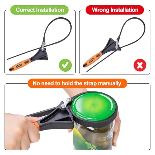 Toolwiz Rubber Strap Wrench Set, 2pcs for Pipes Below 6'' 150mm and 4'' 100mm Universal Adjustable Rubber Belt for Pipe Plumbers, Oil Filter, Jar Opener for Weak Hands - Image 5