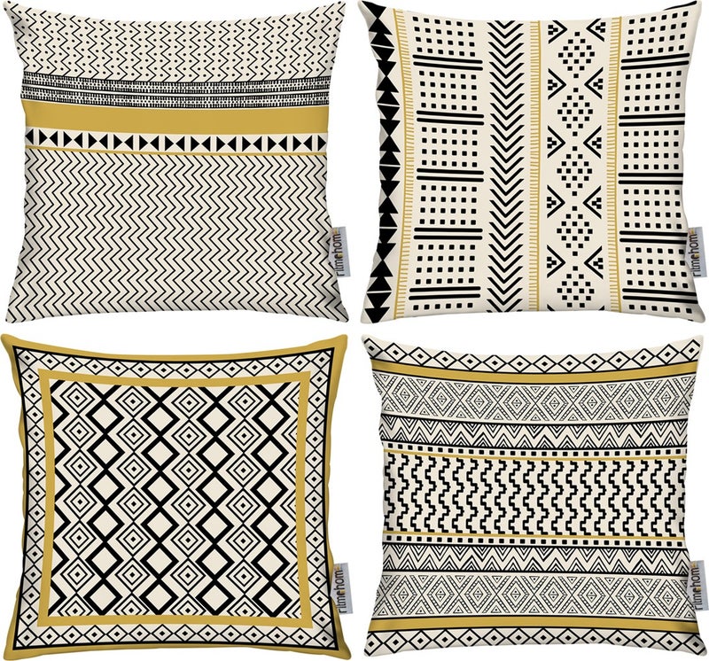 Scandinavian Ethnic 4-Piece Throw Pillow Case 