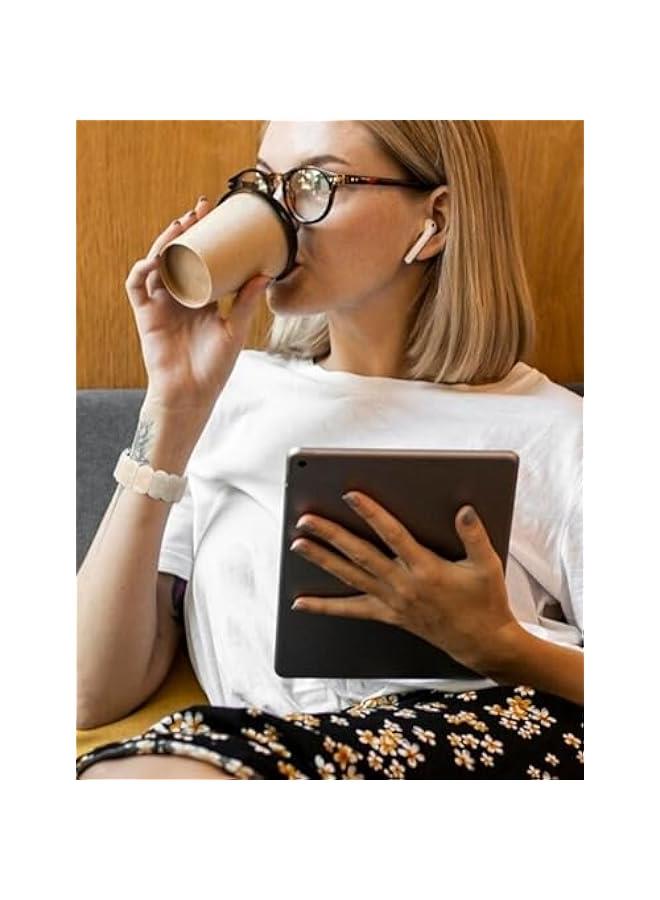 عربست عصابة سلسة مطاطية لساعة نسائية من الراتنج لساعة آبل 38 مم 40 مم 41 مم 42 مم (S10) سوار سلسلة سلحفاة مزين بخرز حزام مطاطي مرن لساعة آبل سلسلة 10/9/8/7/6/5/4/3/2/1/SE/Ultra - Image 2