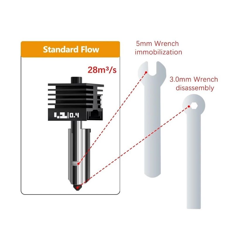 Bambu Lab H2D H2S P2S 3D Printer Hardened Steel Nozzle ST 0 4 4444 - Image 3