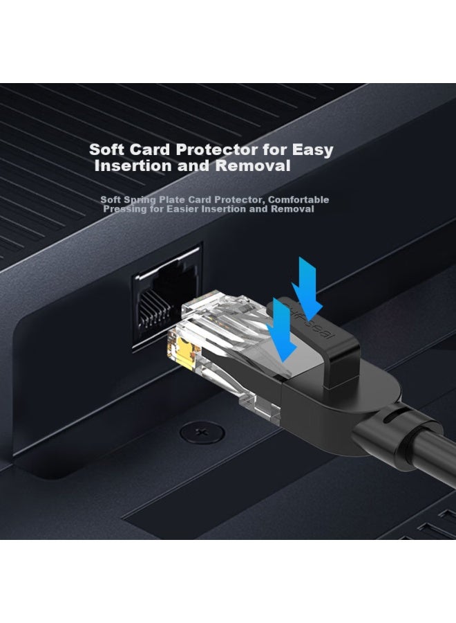 Choseal Cat6 Gigabit High Speed Ethernet Cable Engineering Computer Monitoring 8-core Twisted Pair Home Finished Patch Cord 50m Black Qs5062e - Image 3