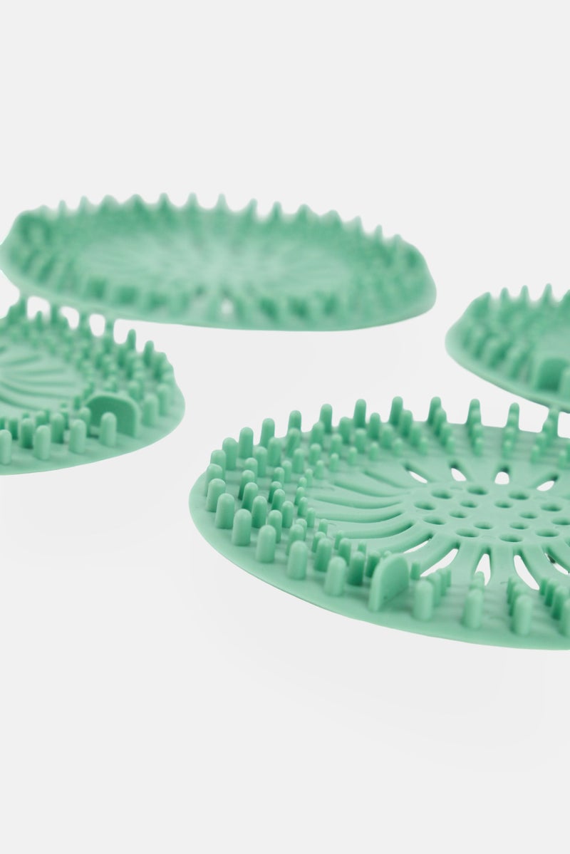 LIFESTYLE 4 Pieces Silicone Sink Strainer, Green - Image 3