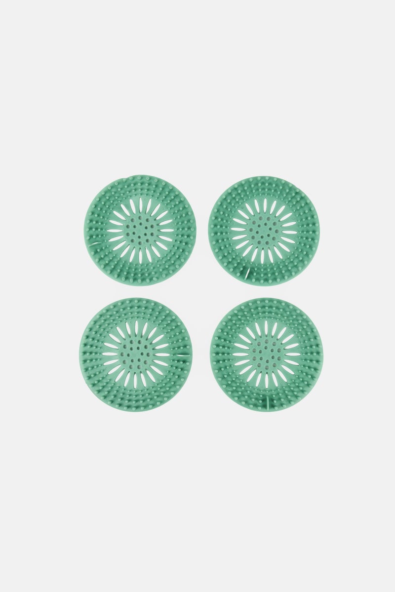 LIFESTYLE 4 Pieces Silicone Sink Strainer, Green - Image 1
