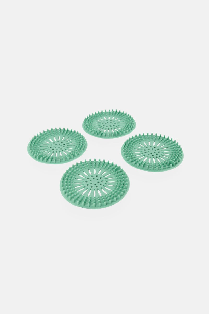 LIFESTYLE 4 Pieces Silicone Sink Strainer, Green - Image 2