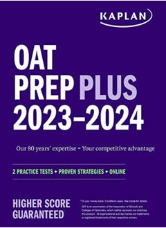 Oat Prep Plus 20232024 2 Practice Tests + Proven Strategies + Online by Kaplan Test Prep Paperback