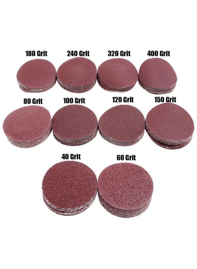 AUTOTOOLHOME 100 Pack 2 inch Sanding Discs Kit with Polishing Pads Plate 40 60 80 100 120 150 180 240 320 400 Grit Sandpapers for Drill Grinder Rotary Tool - Image 3