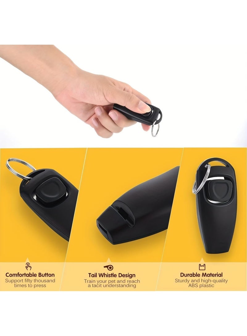 MY SOUQ MySouqEg | only 1 pcs - 2-in-1 Dog Training Clicker and Whistle, Portable with Keyring, Stops Barking, Teaches Sit, Come Back and More - (Random Color) - Image 3