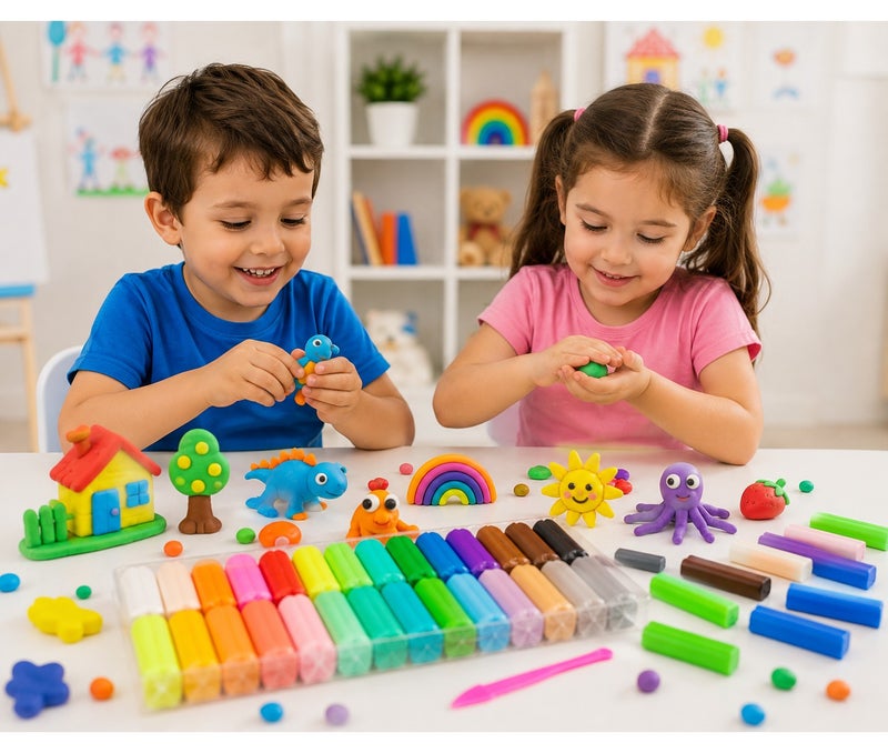 VENDIX 36 Colors Plasticine DIY Plasticine for Children Education Super Light Clay Air Dry Clay Multi-color Modelling Clay Interactive Toy - Image 2