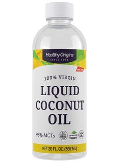 Healthy Origins Liquid Coconut Oil 100% Virgin 93% MCTs -Net 20 FL.OZ - 592 ML  - Image 1