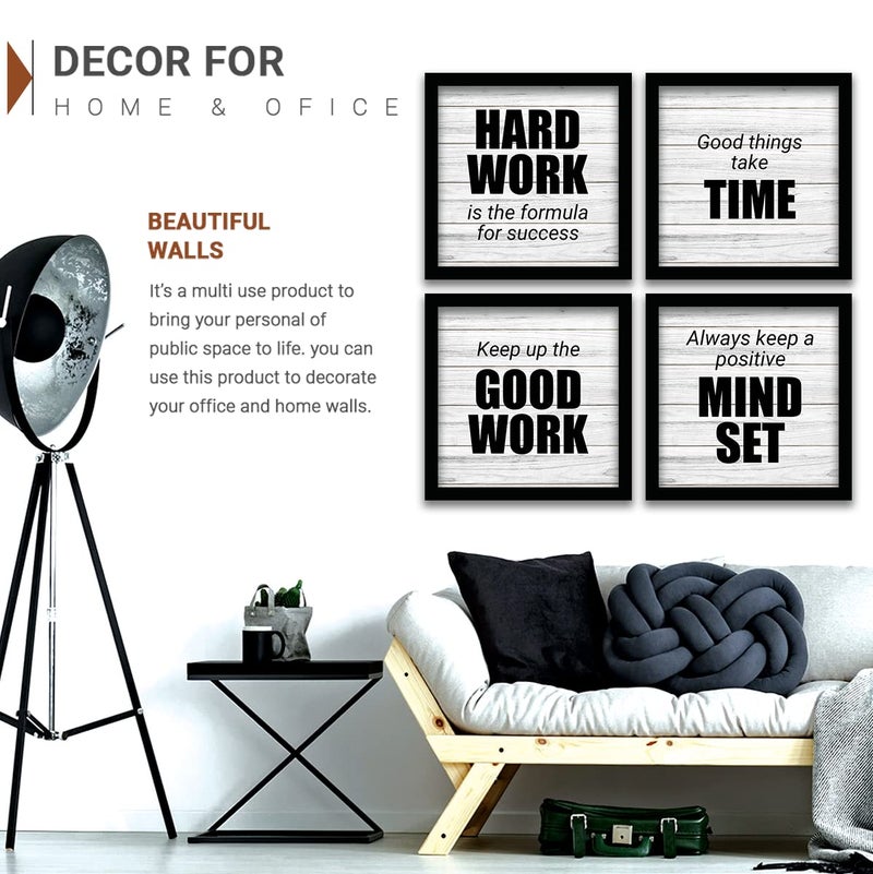 kotart Wood - Frames For Wall Decor - Photo Frames For Wall Decoration - Motivational Wall Poster With Frame - Quotes Wall Frames For Home And Living Room (Art 2, 10x10 inch) - Image 3