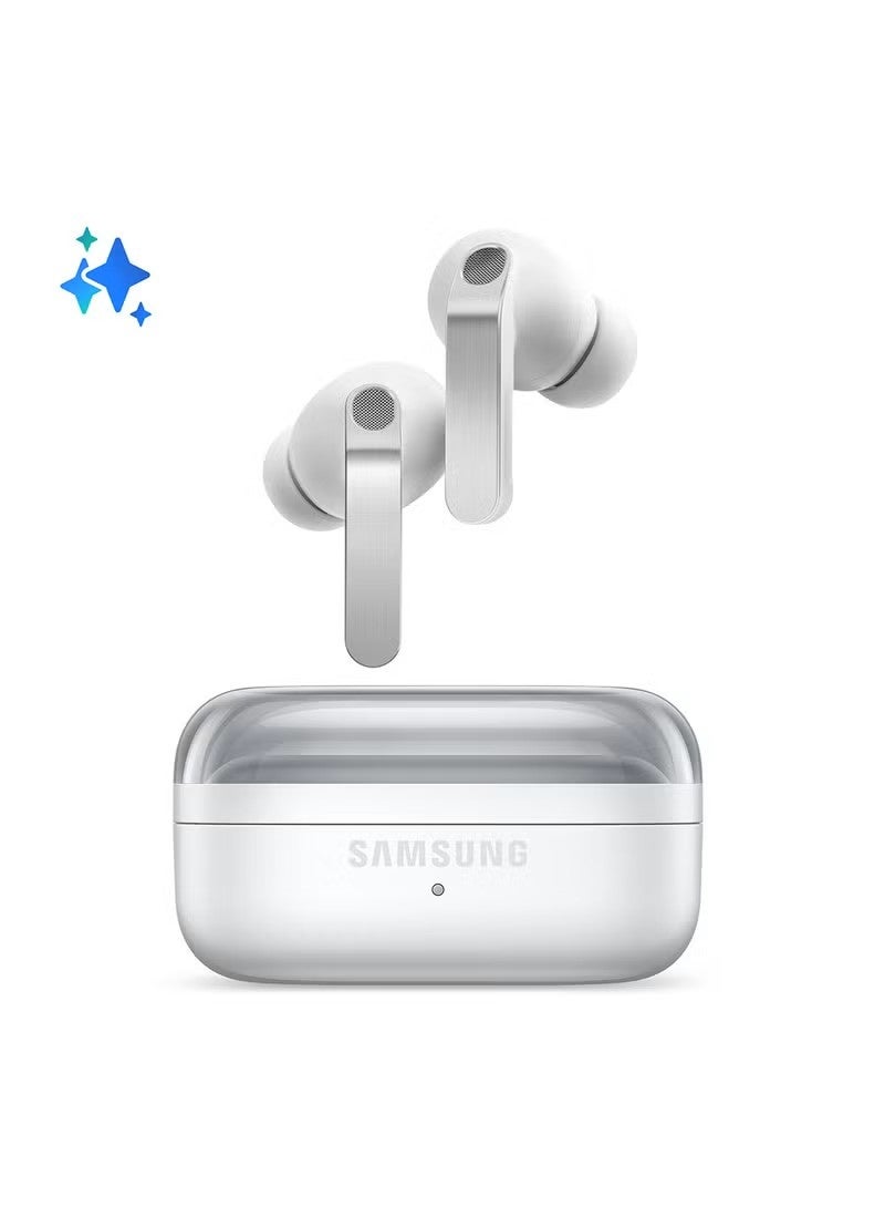 Samsung Galaxy Buds4 Pro, Real Metal Blade, 2-way Speaker & Dual Amp, Enhanced ANC, Adaptive Noise Control, Seamless Connection White White - Image 1