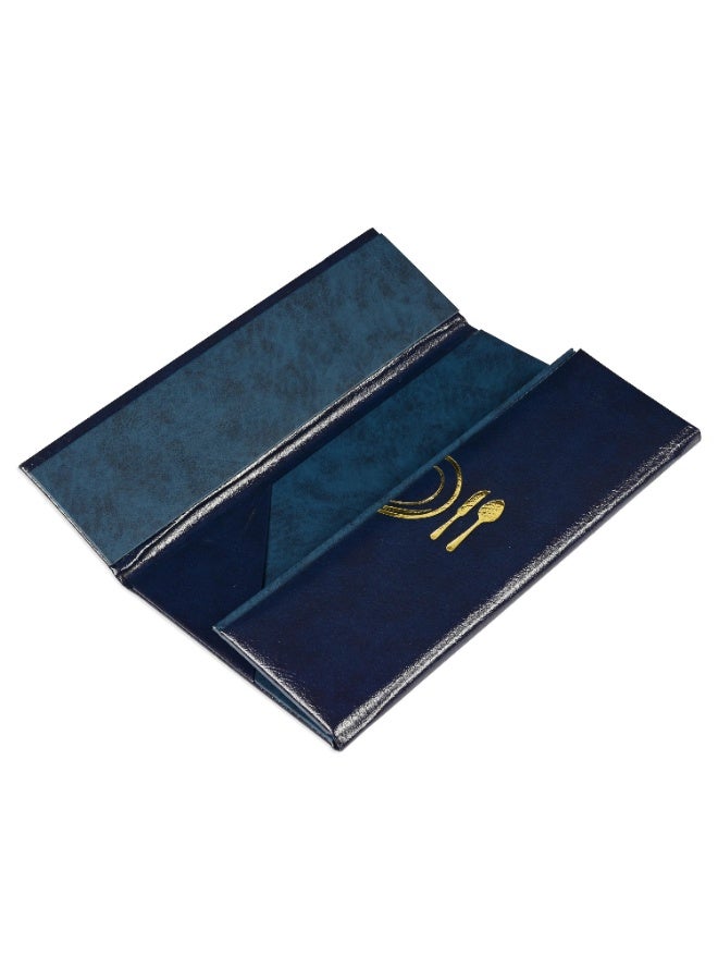 FIS Bill Folder, German Bonded Leather Materials, 2 Fold Magnetic Closure, 1 Side Padded, 1 Side Corner Pocket, Size 15.5x24.5cm, Pack in Gift Box, Blue Color-FSCLBF2FBLBL - Image 4