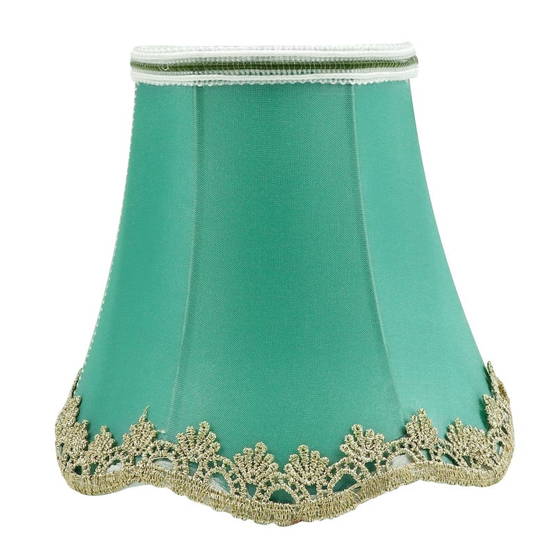 FERCAISH Green Fabric Lamp Shade Burlap Clip On Chandelier Lamp Shades Linen Lampshade for Table Chandelier Wall Lamp Living Room Bedroom Green - Image 2