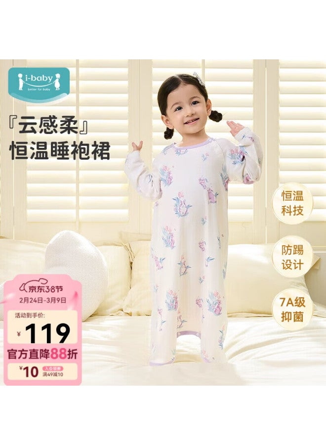 Ibaby British Baby Children's Nightgown Uni Kids Pajamas Spring Autumn Long Sleeve One-piece Sleepwear For Older Children - Image 1