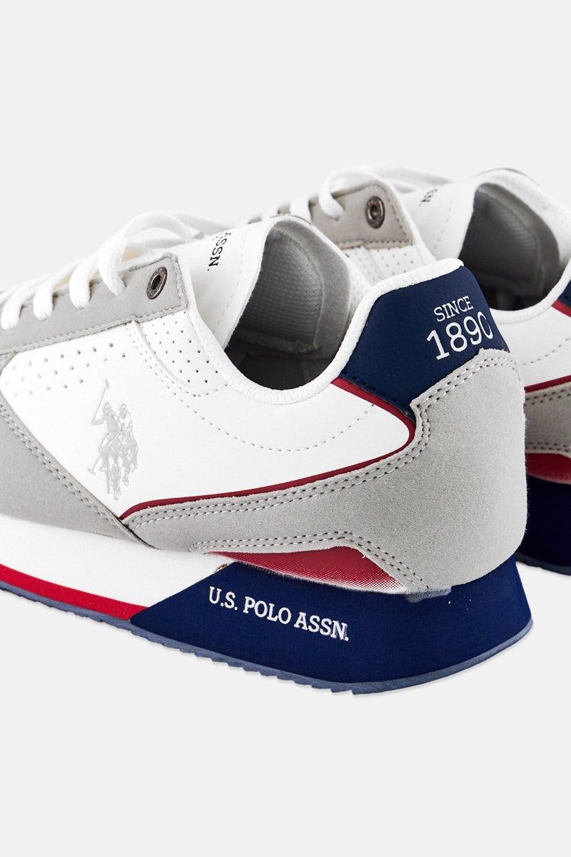 U.S. Polo Assn. Men Lace Up Brand Logo Micro Suede Shoes, Multicolor  - Image 2