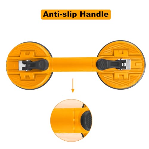 Ingco 2 PCS Pack Suction Cup Glass, Glass Lifter, Two Head Sucker - Image 4
