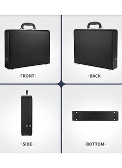 Freegallops Made In China Best 17 inches Expandable Hard Briefcases Laptop Attache for Men with Lock - Black  - Image 4