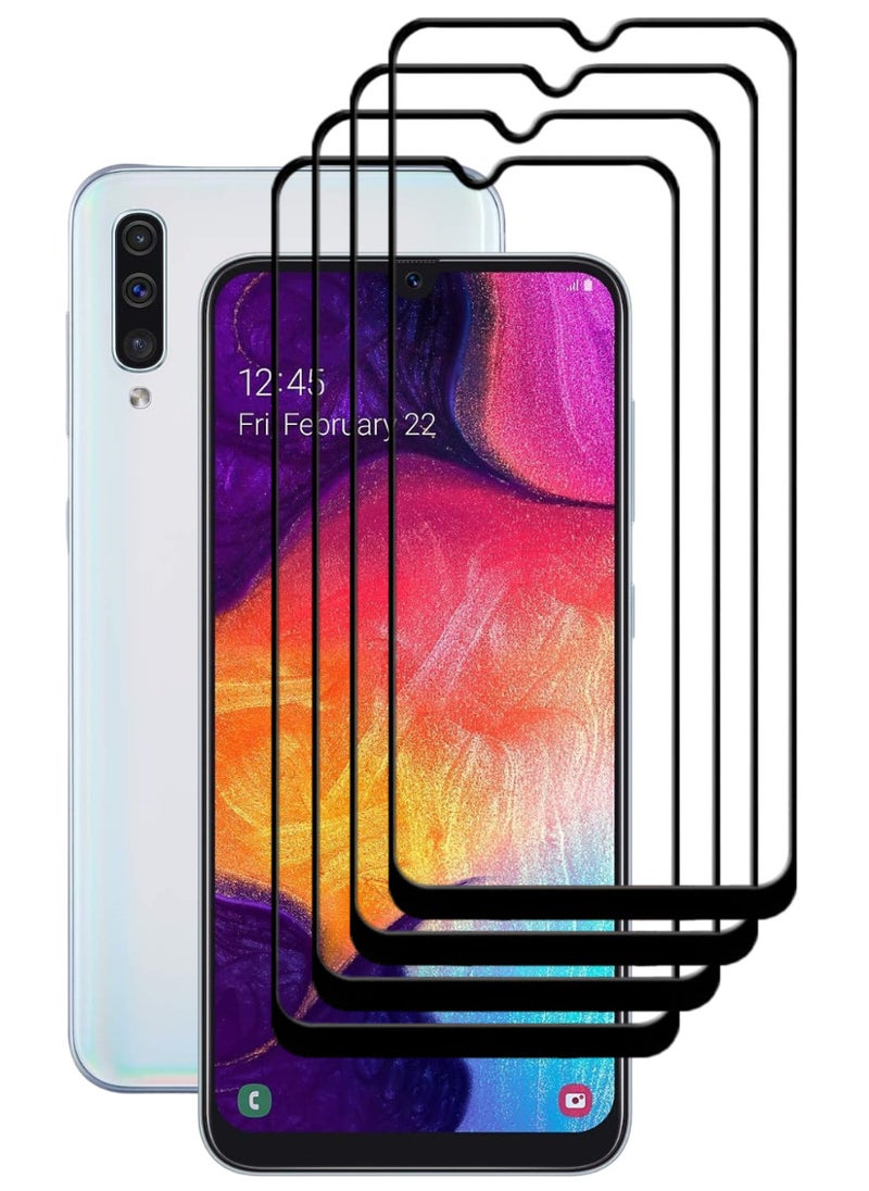 ACLIX 4 Pieces Antistatic ESD Dustproof Premium Quality High Definition Tempered Glass Screen Protector Designed For Samsung Galaxy A50 - Image 1