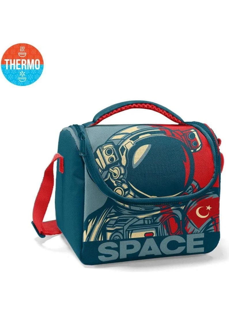 كورال هاي Kids Indigo Red Astronaut Patterned Thermo Lunchbox 11840