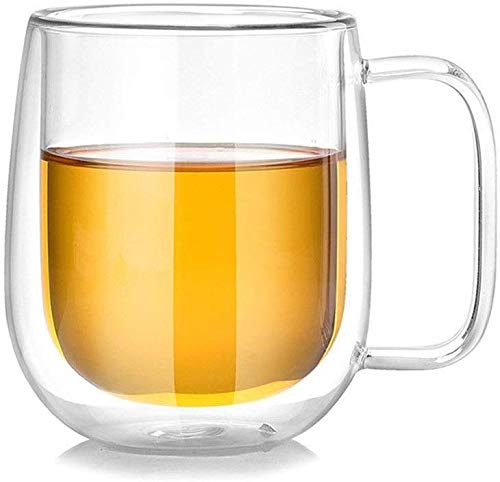 P-PLUS INTERNATIONAL Coffee Glass Mug Borosilicate Coffee Mug Glass Coffee Mug Coffee- 2 Pieces, Clear, 250 ml - Image 2