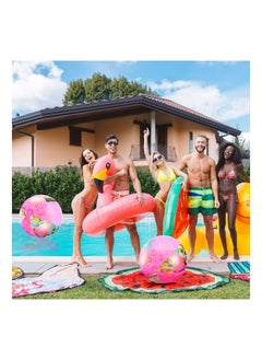 KASTWAVE Inflatable Clear Beach Balls, 2 Pieces 16" Pool Party Sequins Balls for Adult Summer Beach Water Games Hawaiian Party Favors Gifts (Pink)  - Image 3