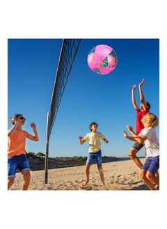 KASTWAVE Inflatable Clear Beach Balls, 2 Pieces 16" Pool Party Sequins Balls for Adult Summer Beach Water Games Hawaiian Party Favors Gifts (Pink)  - Image 2