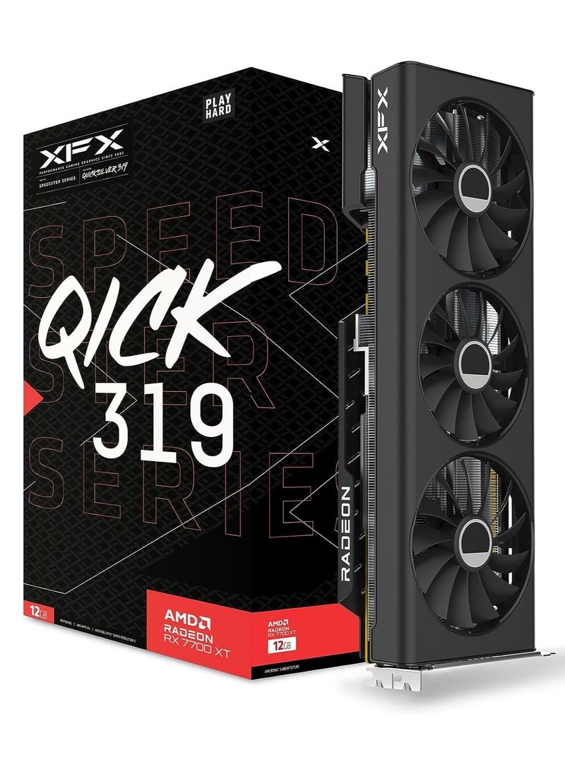 XFX Speedster QICK319 RX 7700 XT Black Gaming Graphics Card 12GB GDDR6 HDMI 3xDP, AMD RDNA 3 RX-77TQICKB9 - pzsku/ZDD18BFBDDDFF76F317B4Z/45/_/1694158237/d643bc11-2059-469d-afbd-4a5cf7e8e7f0